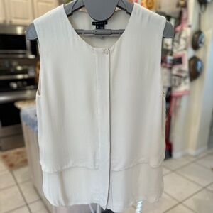 Theory Silk Crew Neck Blouse